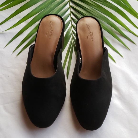 Women's Low Vamp Kitten Heeled Mules- black - Picture 2 of 6